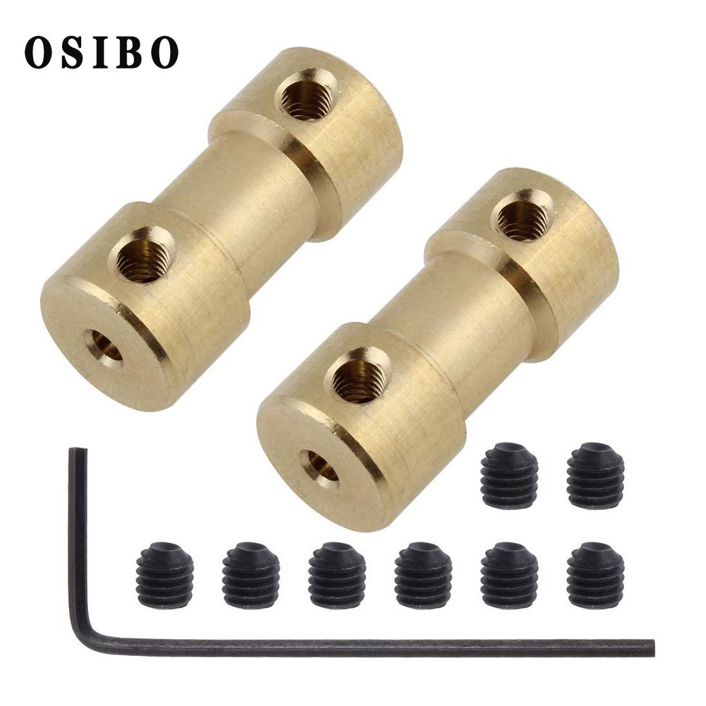 Brass Flexible Motor Shaft Coupling D9L20 - 5mm To 5mm Inner Diameter Coupler With Screws