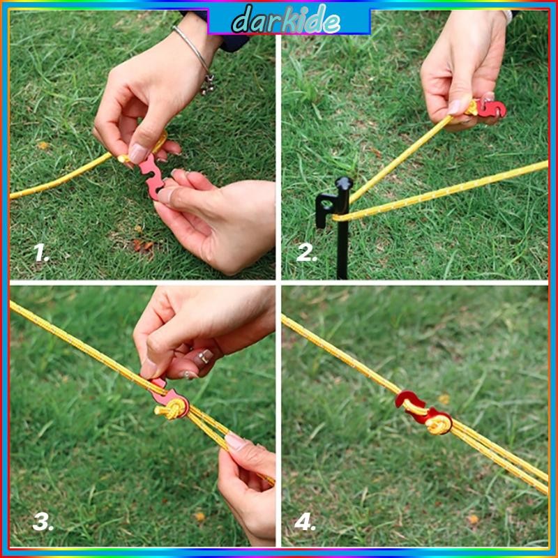 Dark 10Pcs Tent Rope Adjuster Guy Rope Tensioner Rope Adjuster Tent ...