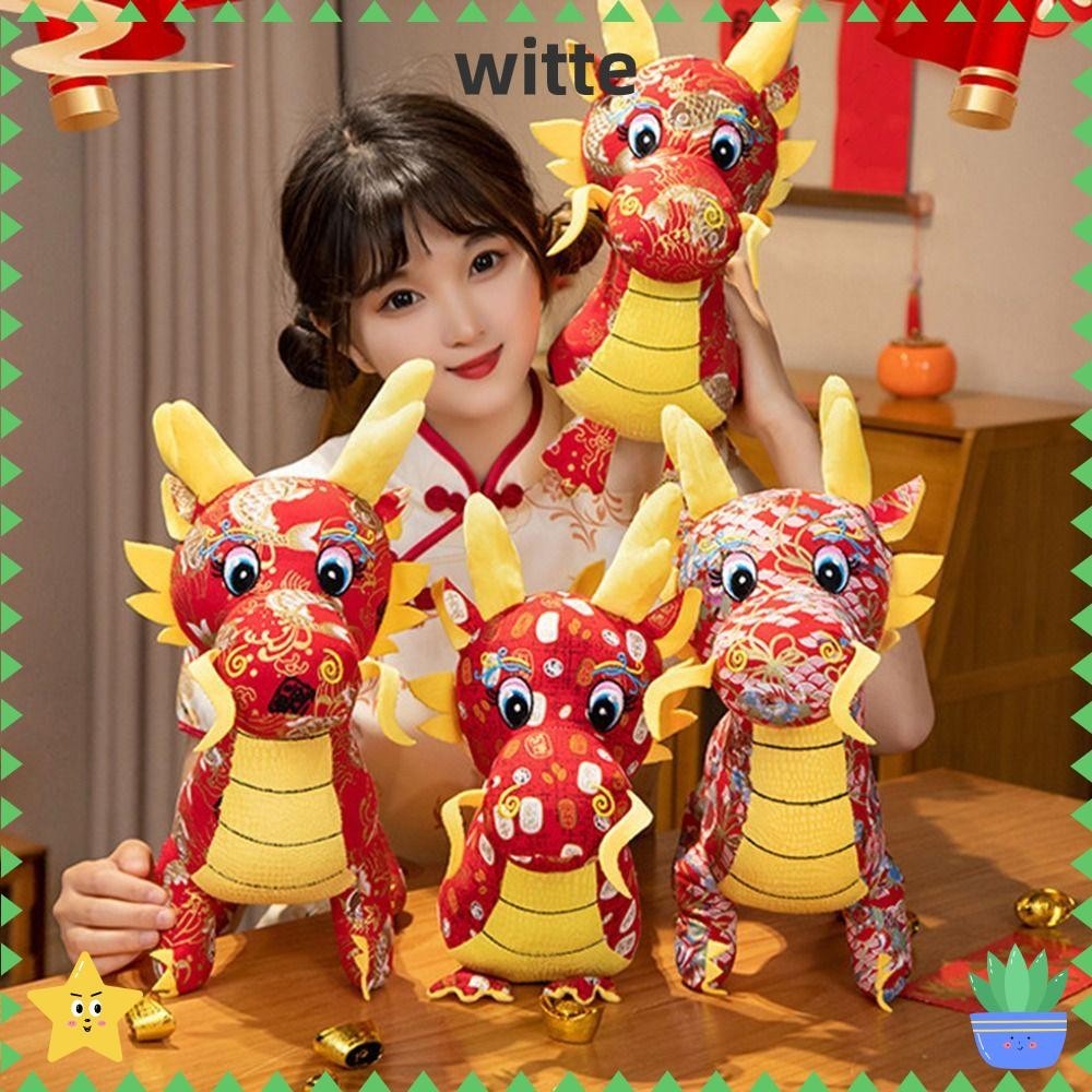 WITTEE Long Chenchen Stuffed Animal, Lovely Soft Plush Chinese Year ...