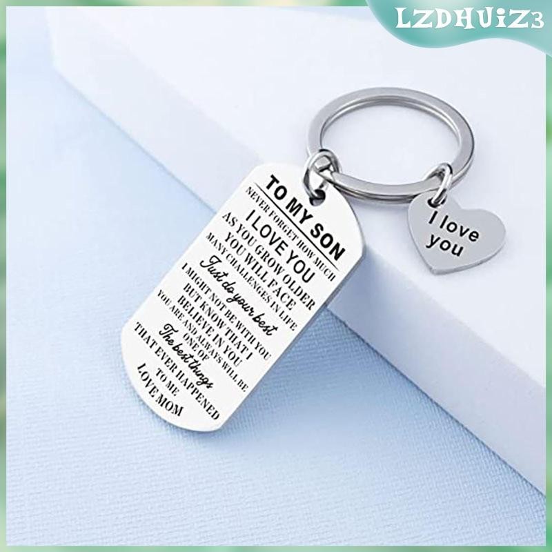 [lzdhuiz3] Encourage Inspiration Keychain Engraved Keyring Jewelry ...