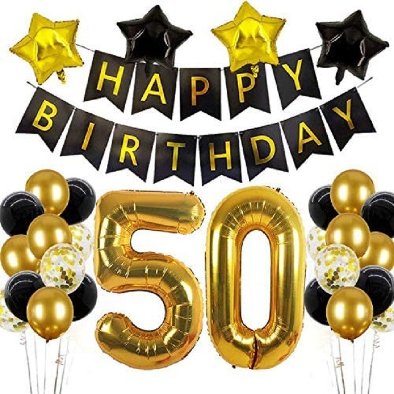 30th 40th 50th 60th Birthday Party Decorations Balloons Set Happy ...