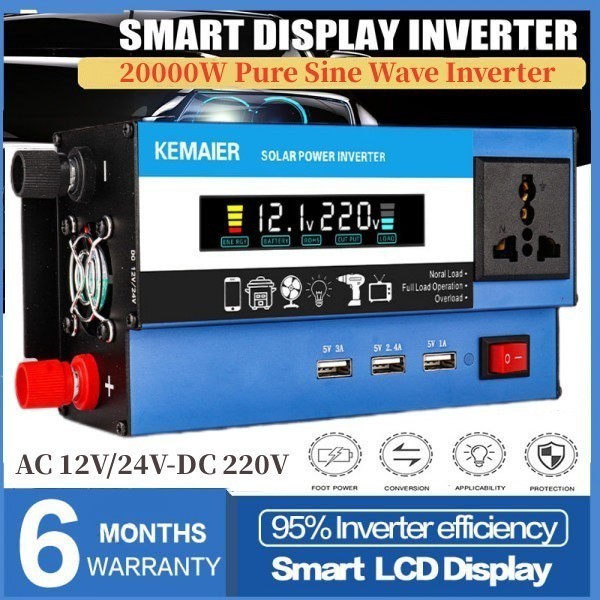 ⚡Fast delivery 20000W Pure Sine Wave Inverter Solar Inverter DC 12V/24V ...
