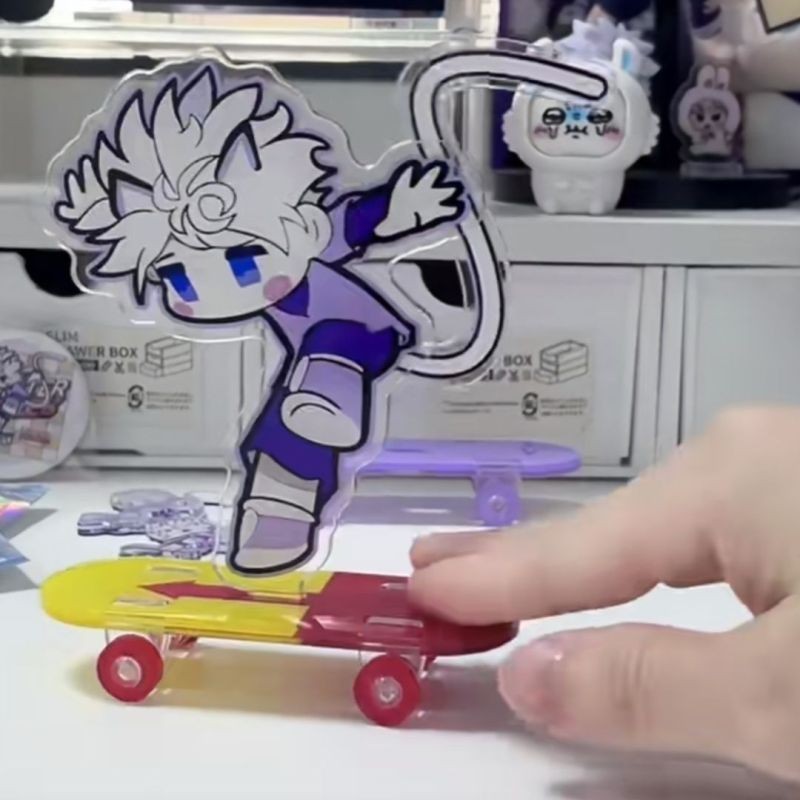 Hunter×Hunter Killua Zoldyck Skateboard Acrylic Stand Anime Merchandise ...