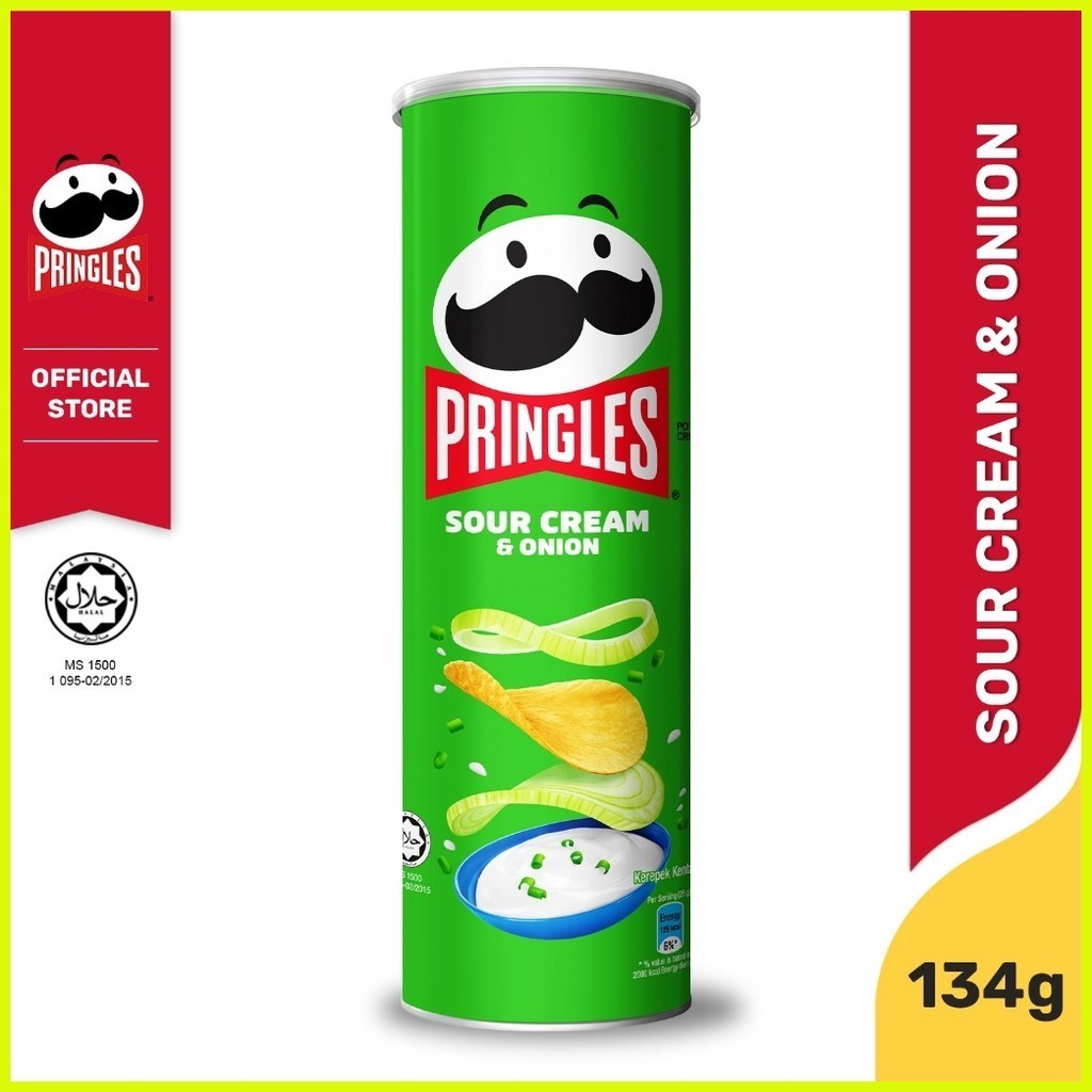 Pringles Potato Chips - Sour Cream & Onion 134g | Shopee Philippines