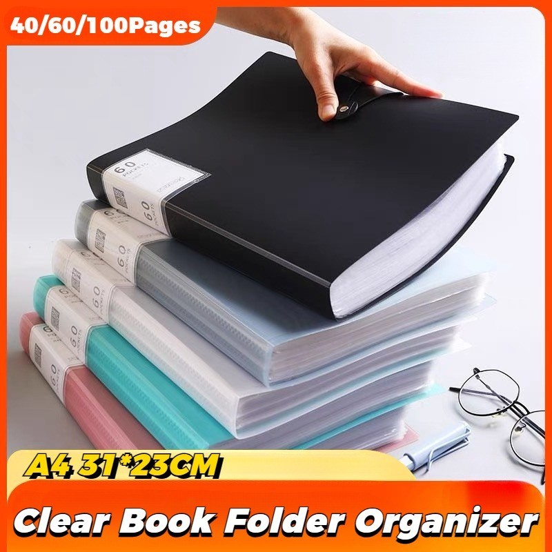 A4 Large Capacity Transparent Folder Multi-Layer Clear Book Expanding ...
