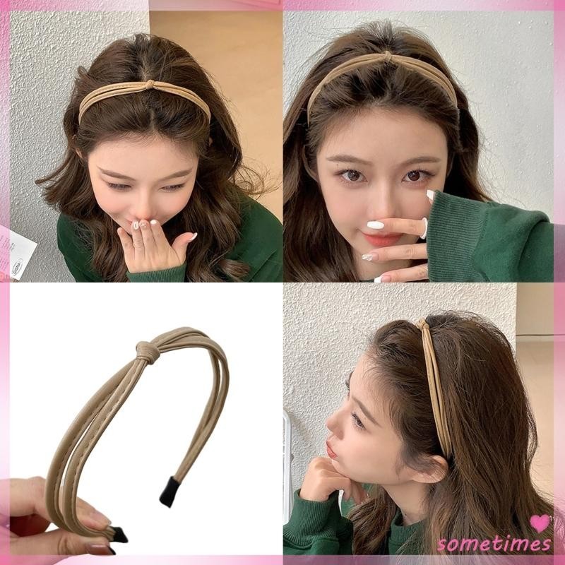 Time Fashion PU Knotted Headband for Women Dinner Party Headhoop French ...
