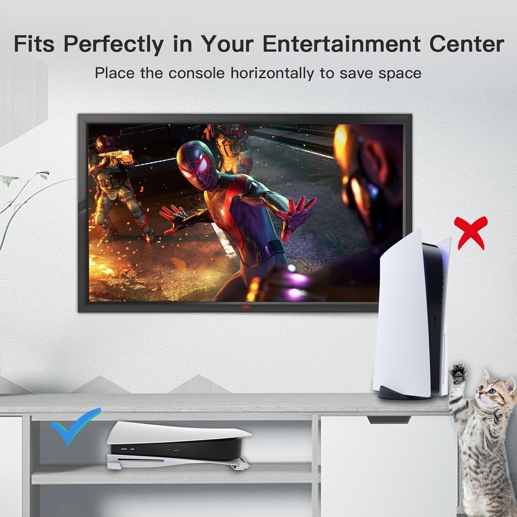 Horizontal Stand Space Saving Display Stand Side Stand Base for PS5 ...