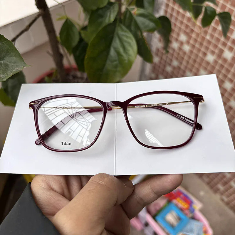 Germany Optical Glasses Frames Women Burgundy Acetate Lightweight ...