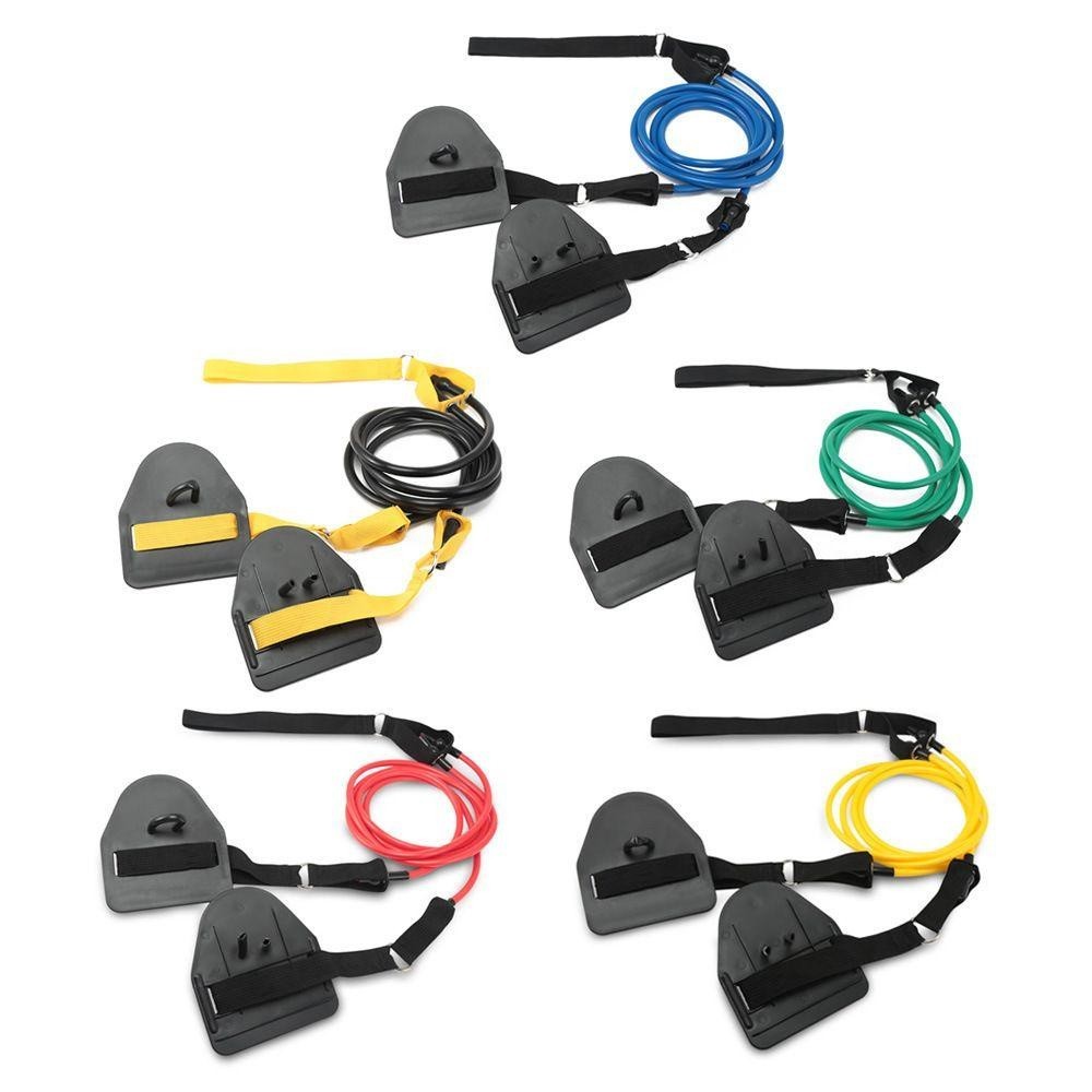 Swim Stretch Arm Strength Trainer With Hand Paddles Stretch Cord For