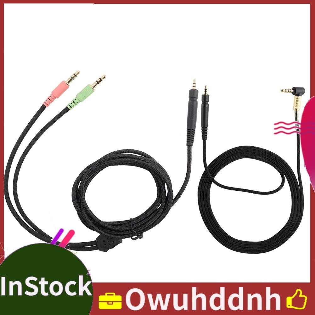 Owuhddnh Headphone Cable Portable 3.5 Mm Stereo Braided Oxygen-free 