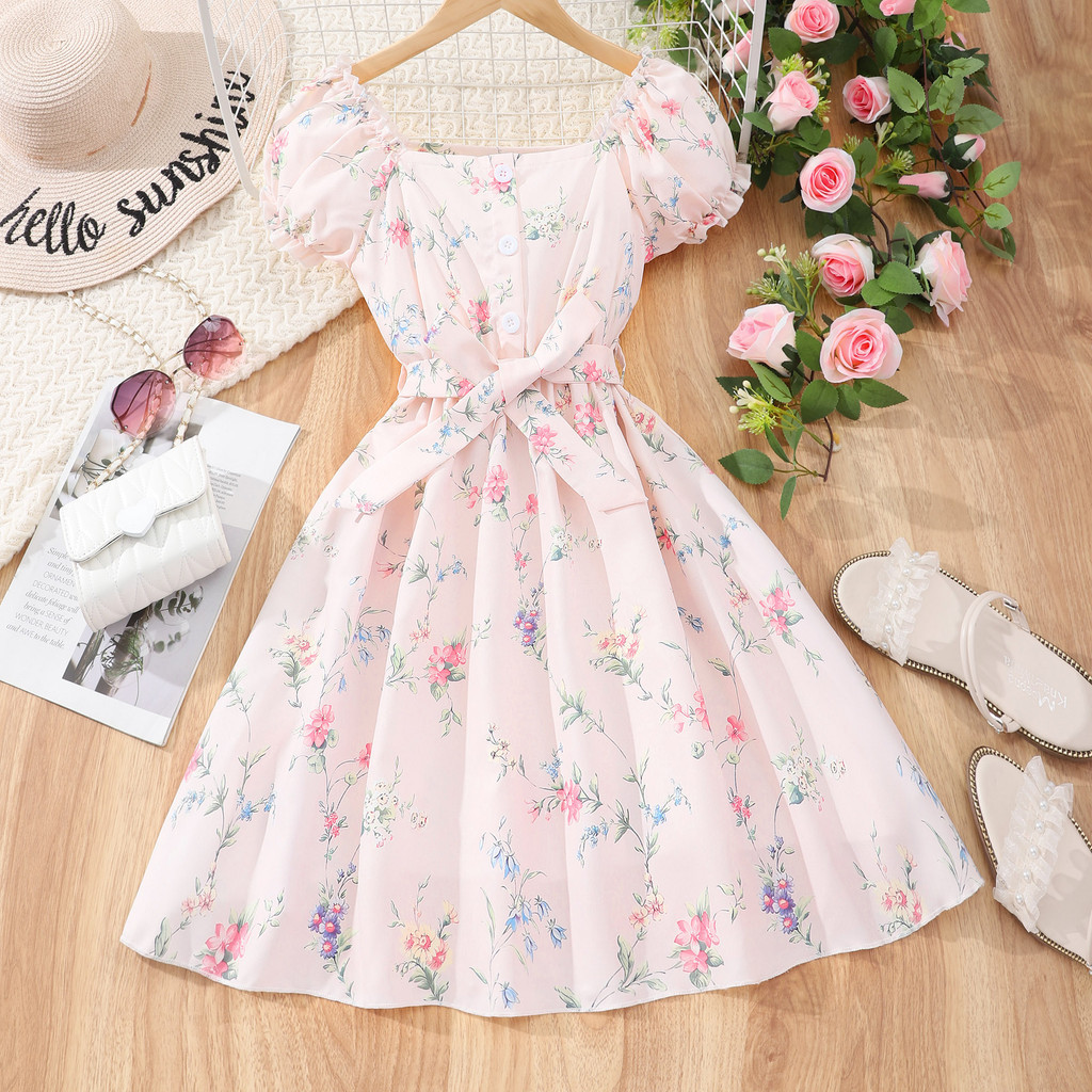 pastel dresses for wedding guest Floor Length Dress Floral Maxi Elegant Size:15.5