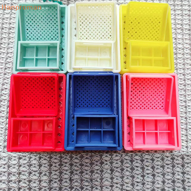 Hanproman> 3Pcs 112 Dollhouse Miniature Plastic Basket Bottle Food