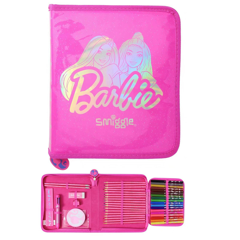 Australia smiggle Pink Barbie Stationery Bag Elementary School Students