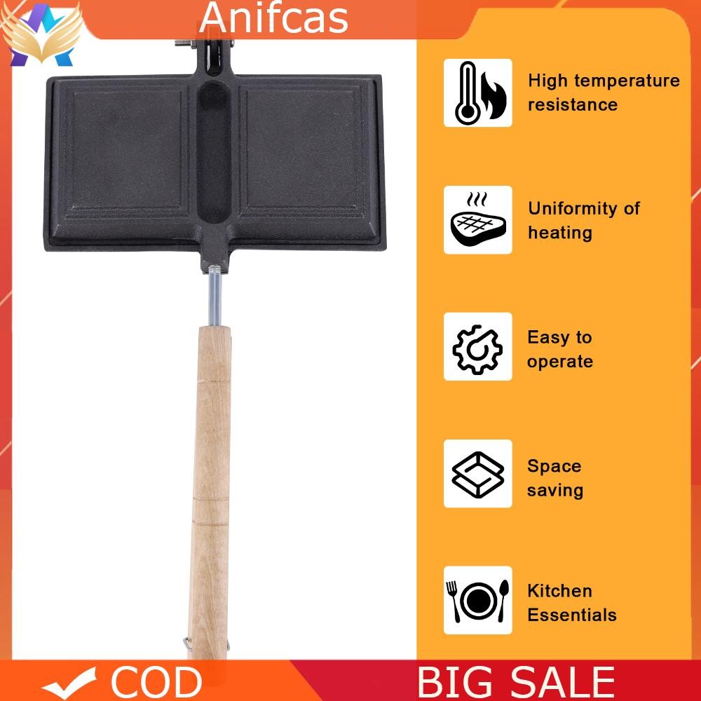 Cast Iron Sandwich Maker Double Sided Sandwich Hand Toaster Sandwich ...