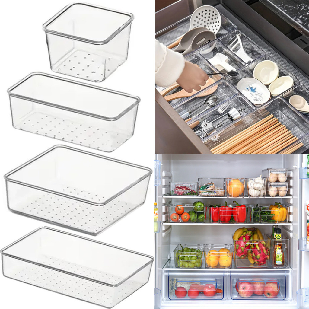 Acrylic Drawer Organizer Transparent Refrigerator Organizer Food ...