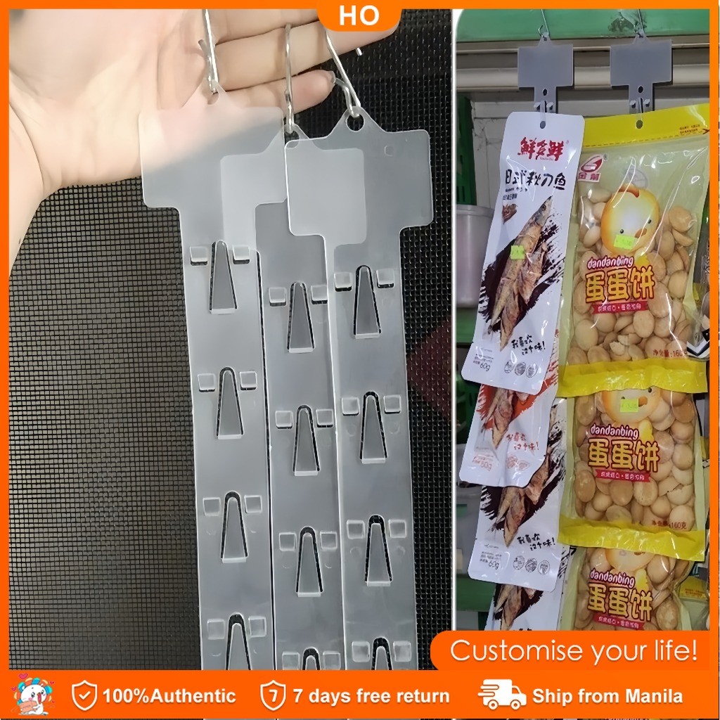 10pcs Snack Hanging Strips Store Hang Snacks Display Hanger Hooks ...