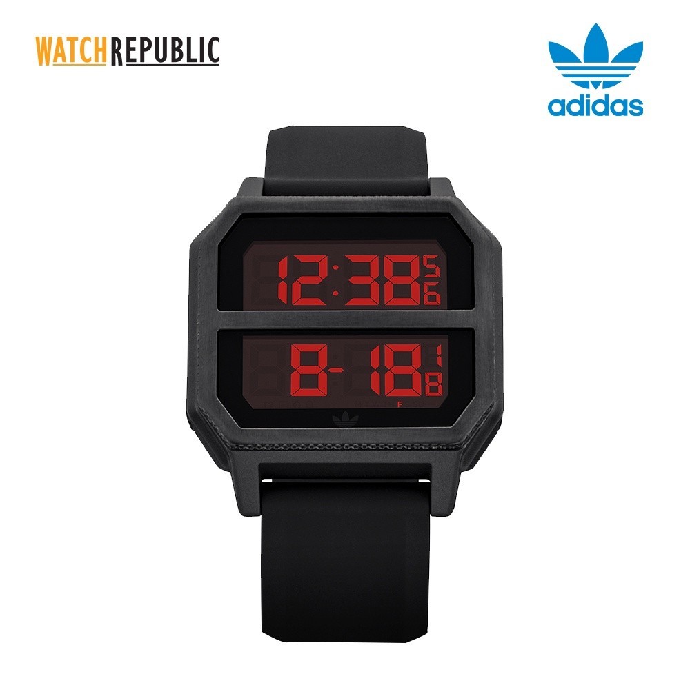 Adidas Archive R2 Black Rubber Watch For Men AZ16760 00