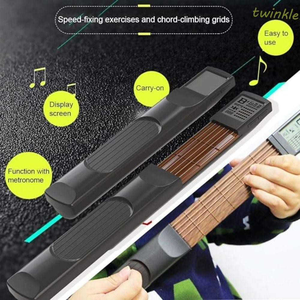 TWINKLE1 Pocket Guitar Chord Trainer, Portable Rotatable Screen Chord