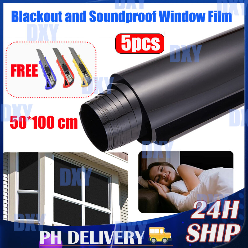 Waterproof All Black Window Film Seal Privacy Protection Curtain