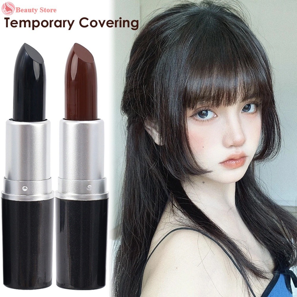 Black Brown One-Time Hair Dye Pen Lipstick Design Temporary Hair Color ...