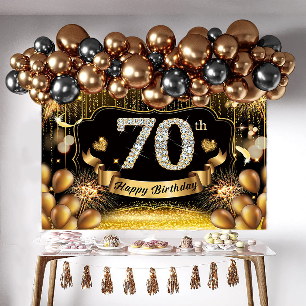 30th 50th 60th 70th Happy Birthday Party Balloon Background Cloth Set ...