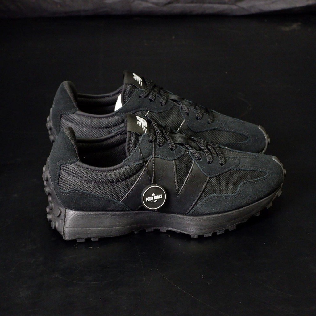 New balance 327 triple black deals