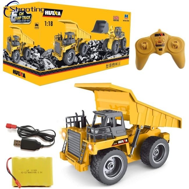 1/18 Huina 1540 Rc Dump Truck Remote Control Excavator Toys Alloy RC ...