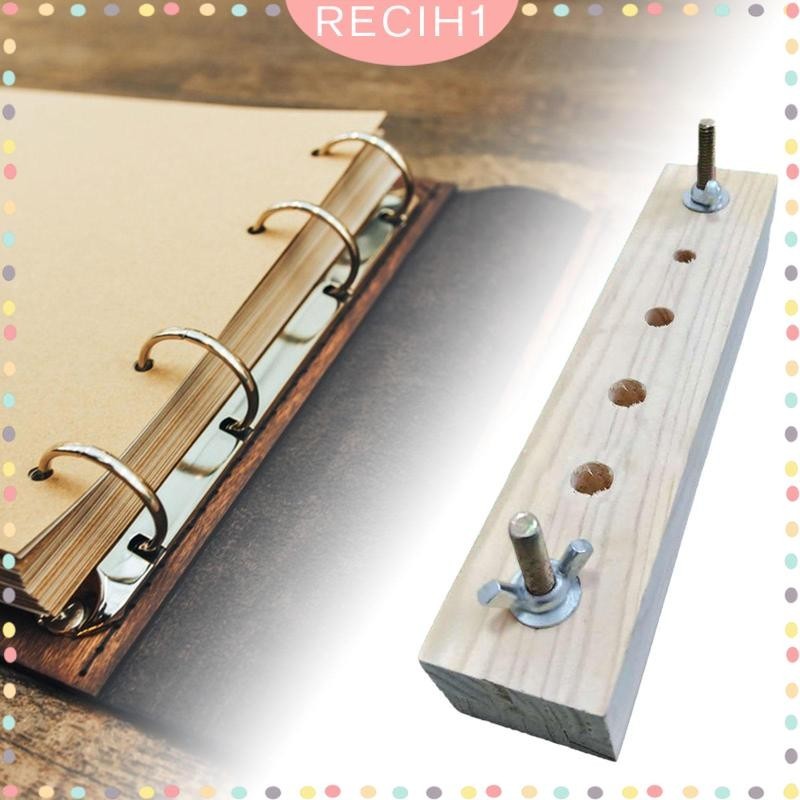 [Recih] Hole Punch Wooden Bookbinding Equipment Flat Machine Binding