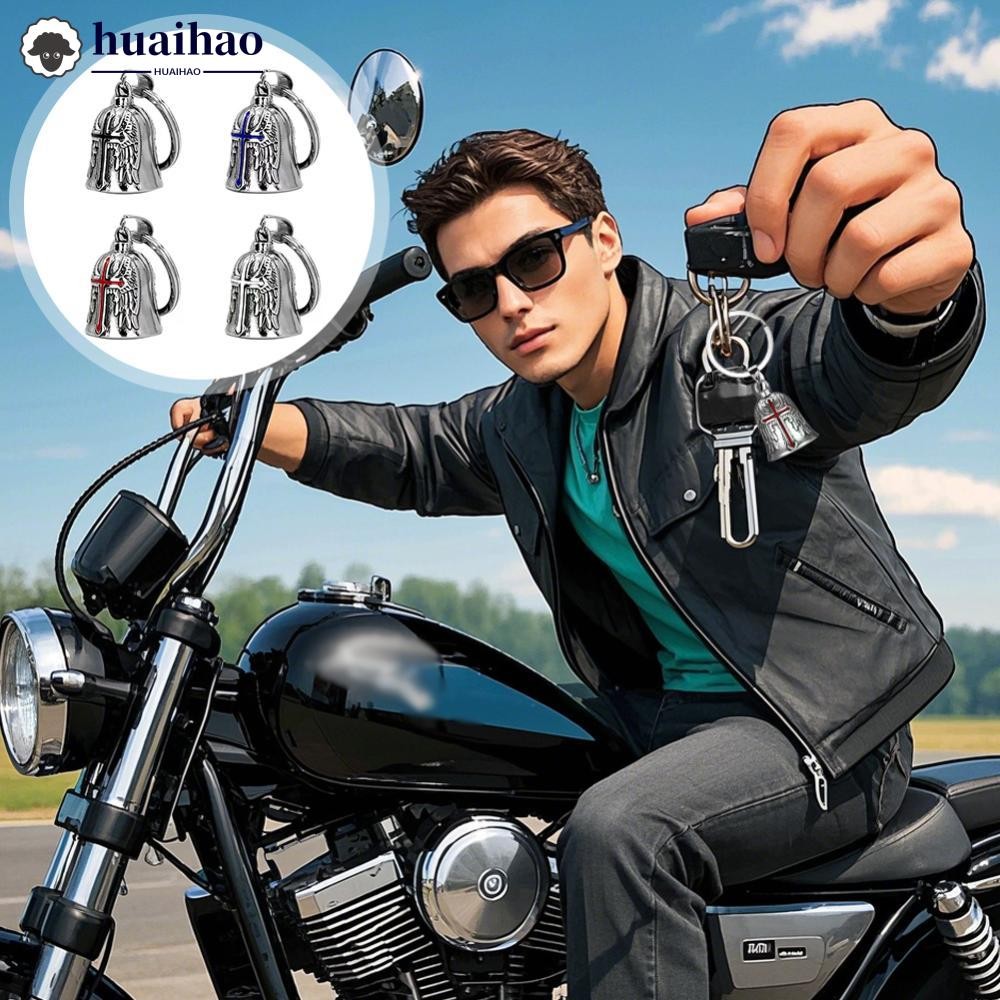 HUAIHAO Fashion Cross Guardian Angel Wings Bell Motorcycle Bell ...
