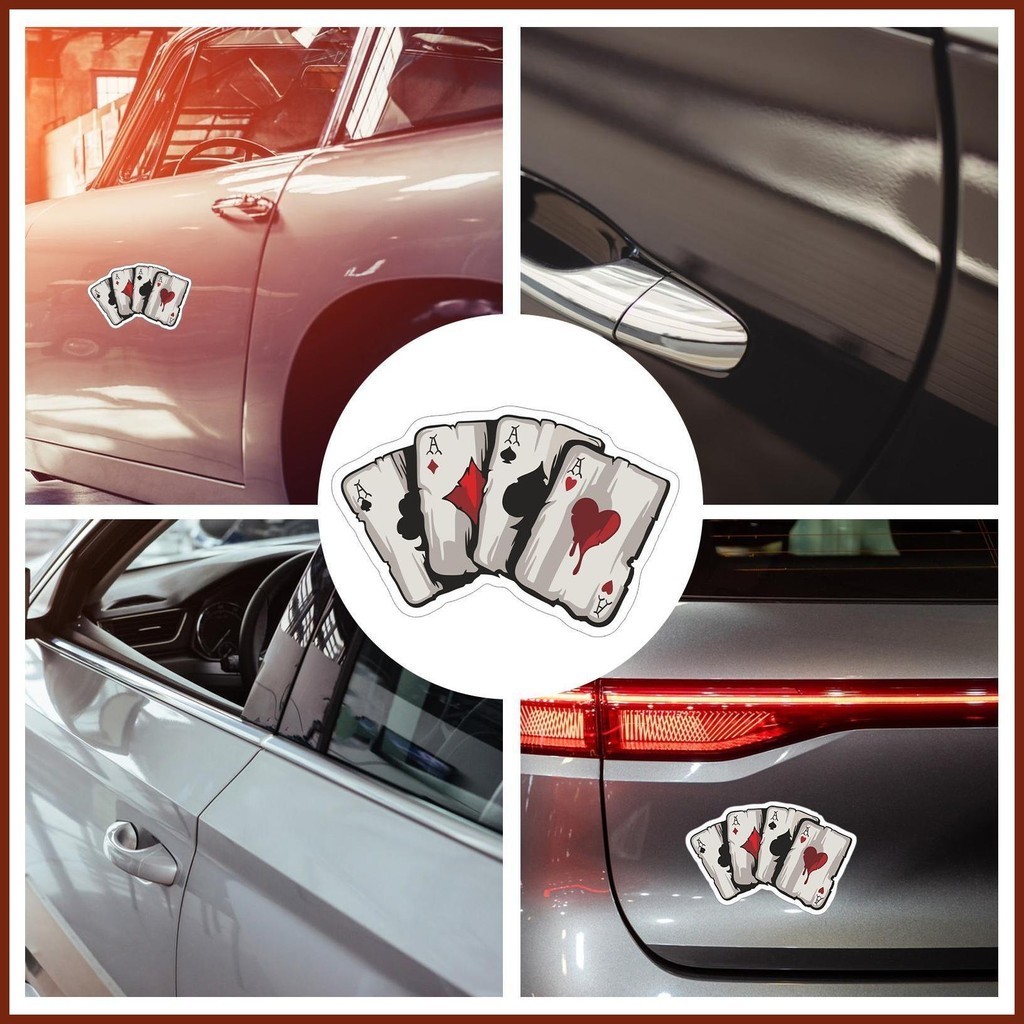 Ace Card Decal Automotive Scratches PVC Sticker Reflective Playing ...