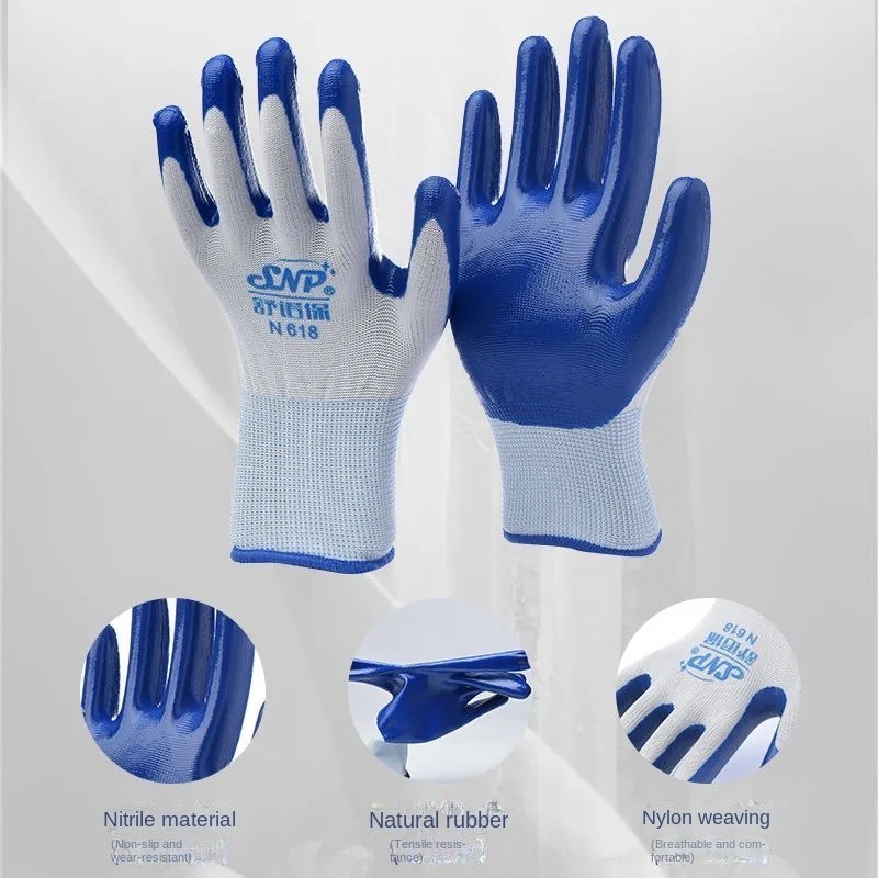 Thickened protective gloves, labor protection, wear-resistant ...