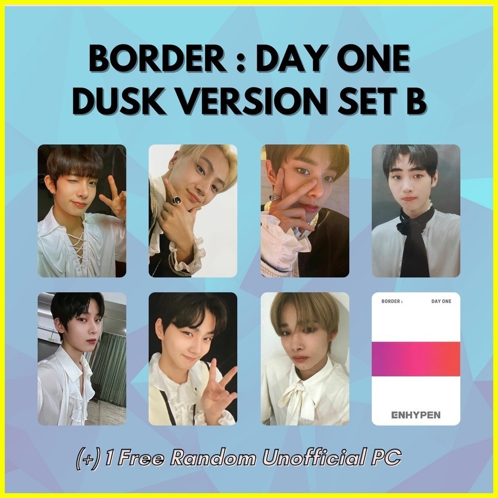 ☃ ☍ Enhypen Border Day One Unofficial Photocards Dusk Dawn Versions