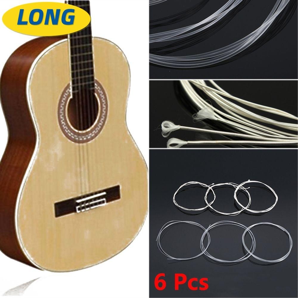 LONNGZHUAN 6PCS Nylon Guitar Strings Replacements Acoustic Music Metal ...