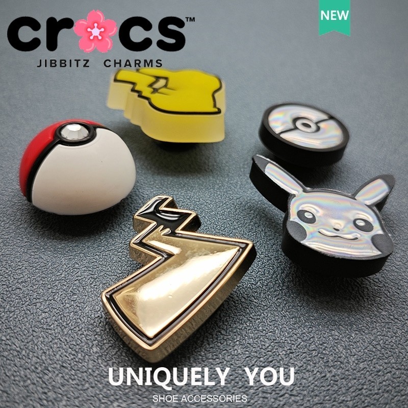 Crocs Jibbitz Charm Shoes Accessories Led Pikachu Pokémon Cute Cartoon 