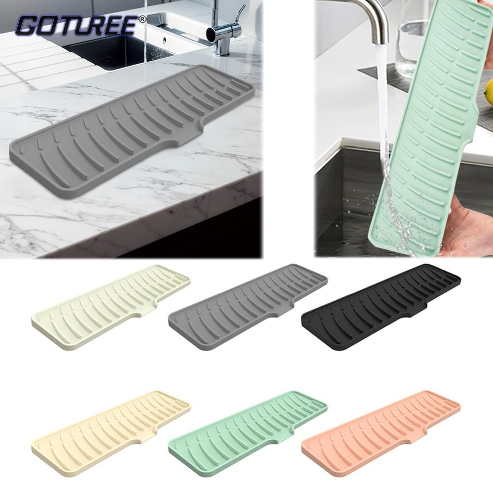 Silicone Faucet Mat for Kitchen Sink Silicone Drip Mat Non-Slip Sink ...