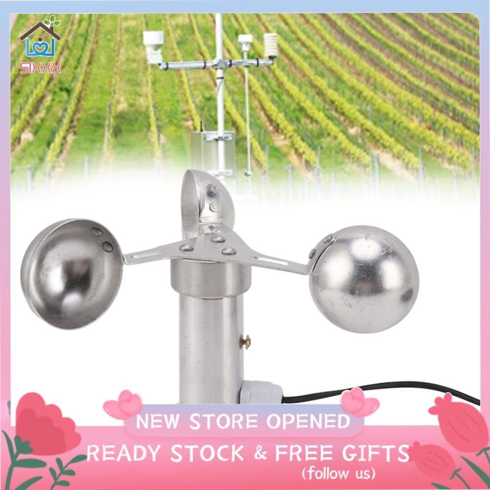 Sixxx TOPINCN 3 Cups Wind Speed Sensor Anemometer Aluminium Alloy ...