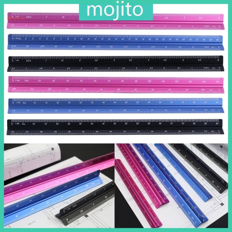 échelles 1:20 1:25 1:50 Règle Triangulaire Architecte 30 Cm SZXMDKH - Échelles 1:20 à 1:125, En Aluminium Règle 30cm Aluminium