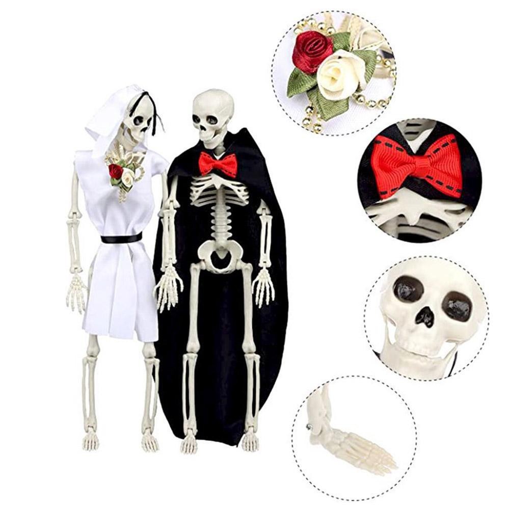 Halloween Movable Skeleton Human Model Skulls Full Mini Scary Figure ...