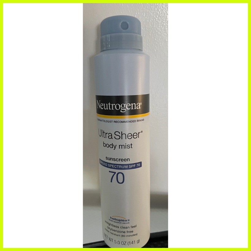 Neutrogena Ultra Sheer Body Mist Sunscreen Spray SPF 70 Water Resistant