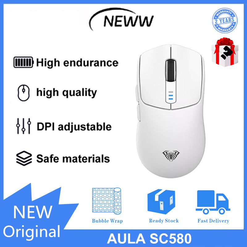 AULA SC580 Wireless Mouse Three Mode Lightweight and Long Range ...