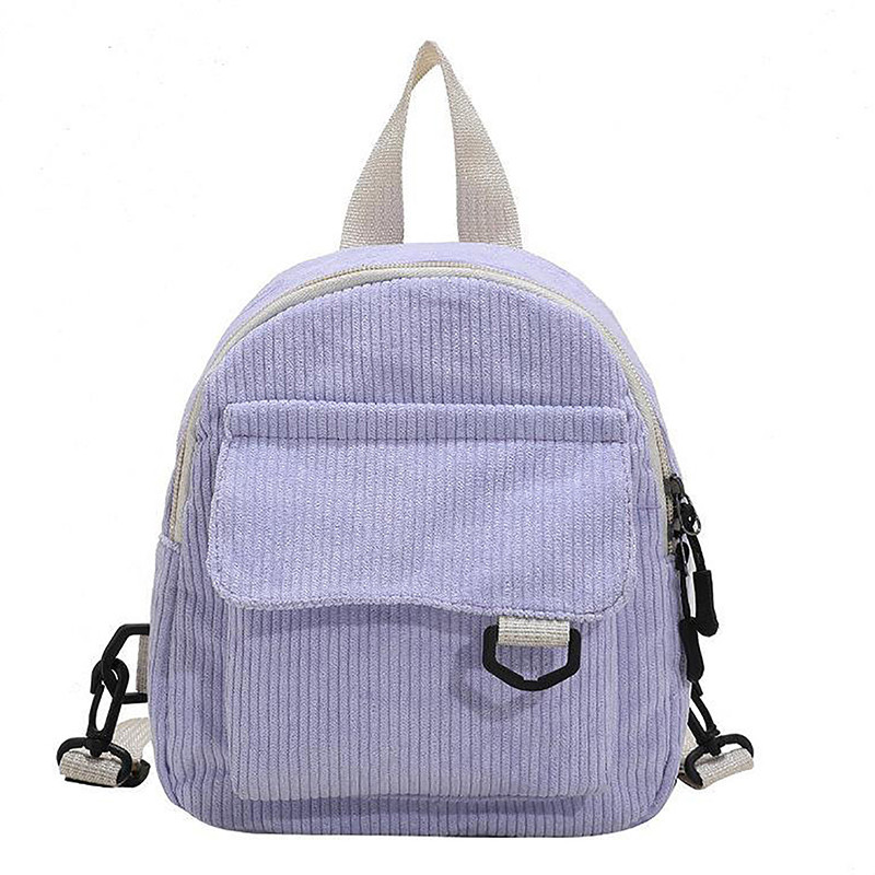 CBS Mini Solid Color Corduroy Backpack Minimalist Small Backpacks For ...