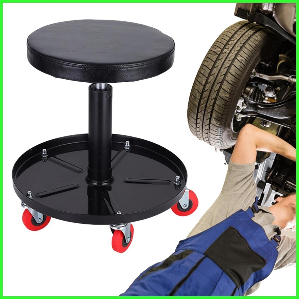 Mechanic Rolling Stool Mechanic Chair Garage Stool Adjustable Roller