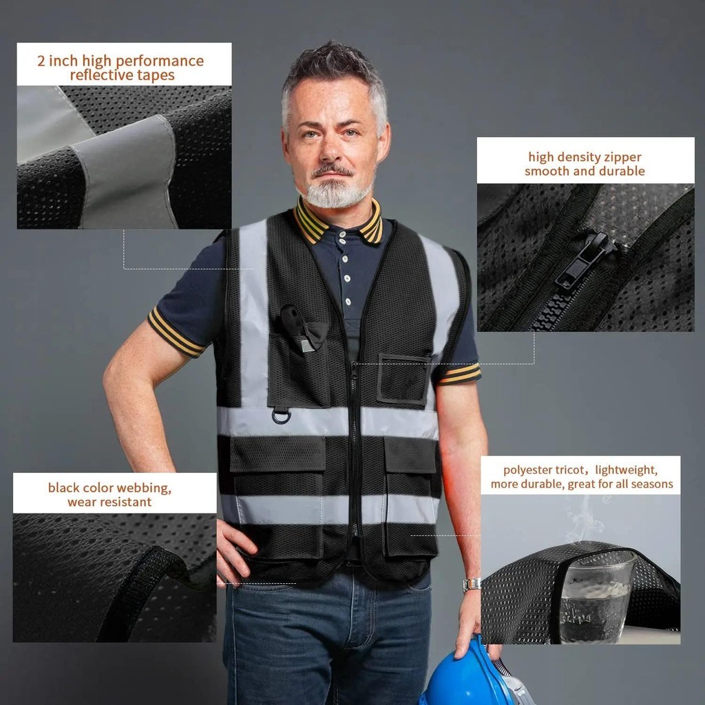 Reflective Safety Vest High Visibility blank XXXL Motorcycle Jacket ...