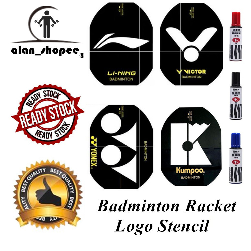 [Badminton Stencil Bundle] Badminton Logo Stencil Stencil Ink Shopee