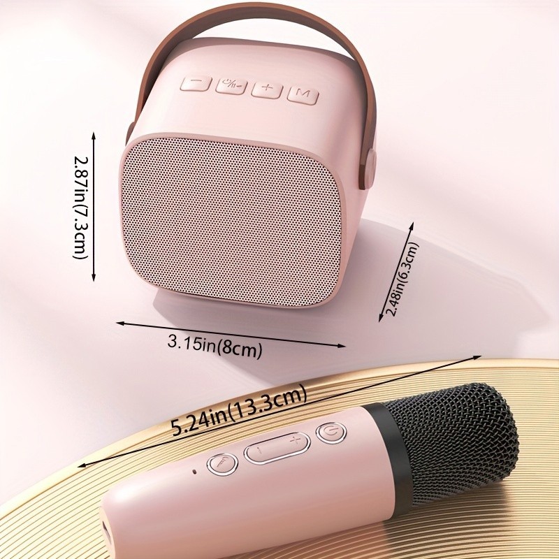 3D Stereo Amplifier Speaker Wireless Bluetooth Dual Microphone Karaoke ...