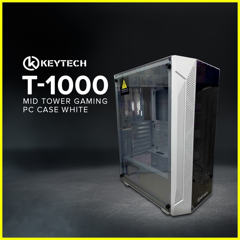 Keytech T1000 Mid Tower Gaming Pc Case Blackwhite T1000 Mid Tower