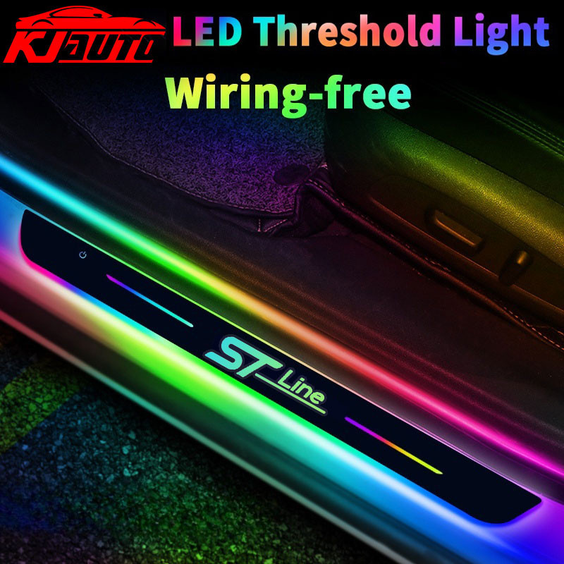 Ford ST line Car LED Dynamic Flow Light Threshold Plate 7 Colour ...