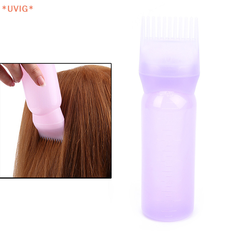 UVIG 120ML Hair Dye Bottle Applicator Comb Dispensing Salon Hair ...