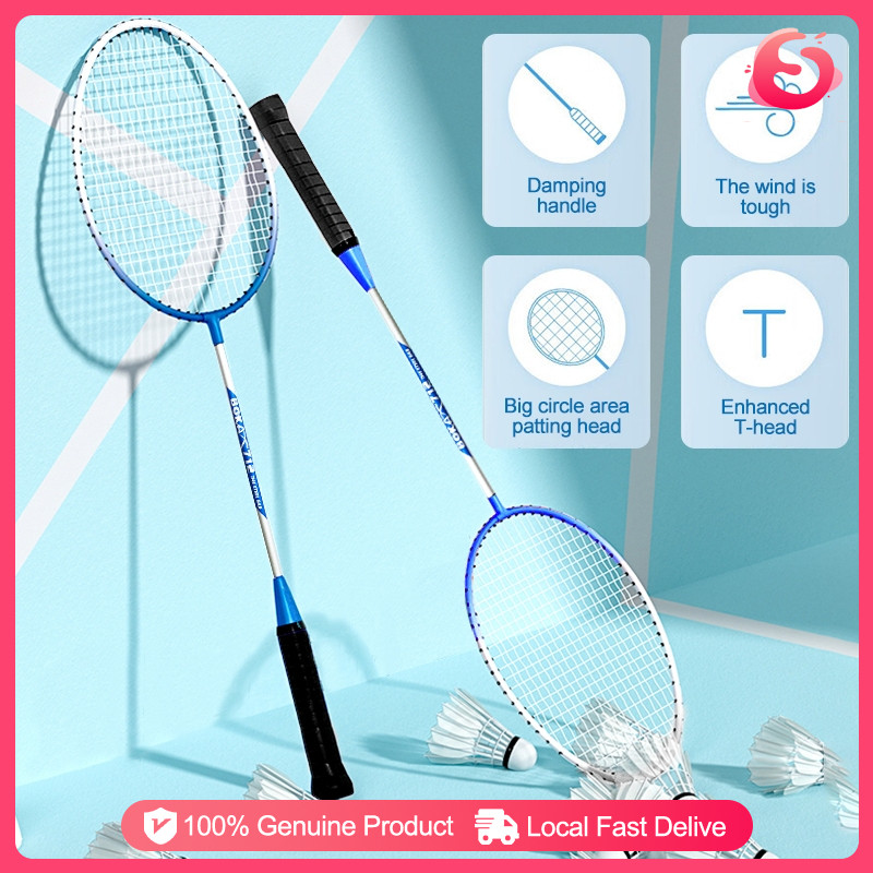 Badminton Set 2pcs Alloy Badminton Racket For Adult Fitness Kids ...