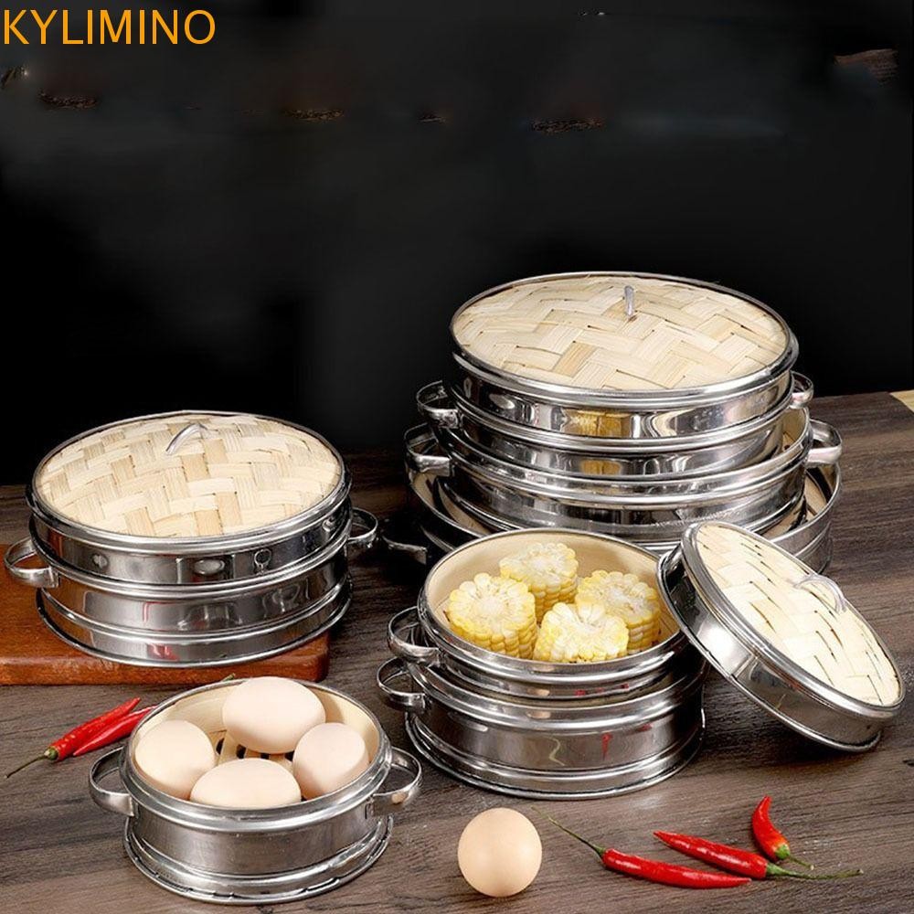 KYLIMINO Steamer Cage Kit Round Multifunction Dumpling Dim Sum Kitchen ...
